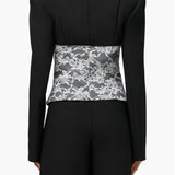 Naked Wardrobe Stretch Lace Inset Blazer