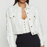 Generation Love Lexia 3D Lace Combo Denim Jacket
