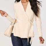 ASTR the Label Dayna Wrap Sweater Top