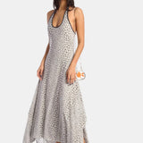 Kate Barton Chrome Polka Dot Mesh Handkerchief Dress