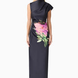 Azelie Asymmetrical Gown in Black