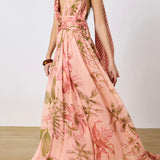 Rococo Sand Cain Ruched Maxi Dress