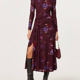 ASTR The Label Aubriella Floral Mesh Midi Dress