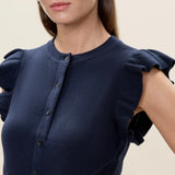 Rhea Knit Sweater in Navy