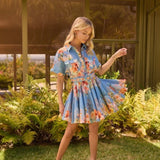 Short Dress with Buckle Belt