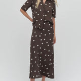Favorite Daughter The Favorite Skirt in Espresso Polka Dot