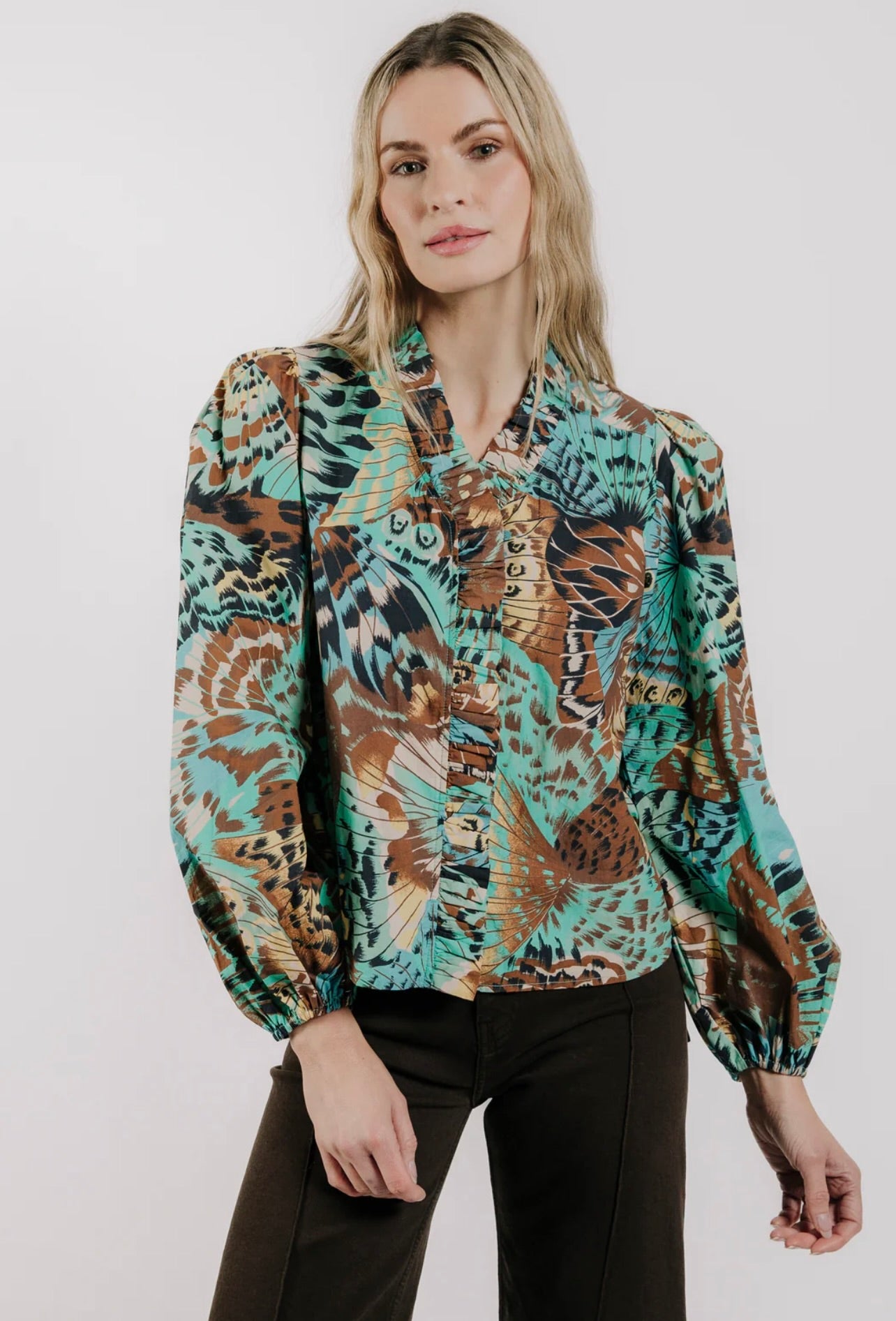 Zaida Top in Born to Fly Print