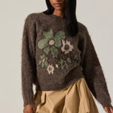 Conetta Brushed Knit Floral Sweater