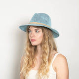 Wyeth Sedona Straw Panama Hat in Light Blue