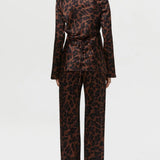 Naked Wardrobe Silk Boatneck Print Tie Top