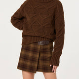 ASTR the Label Janeth Diamond Knit Turtleneck Sweater