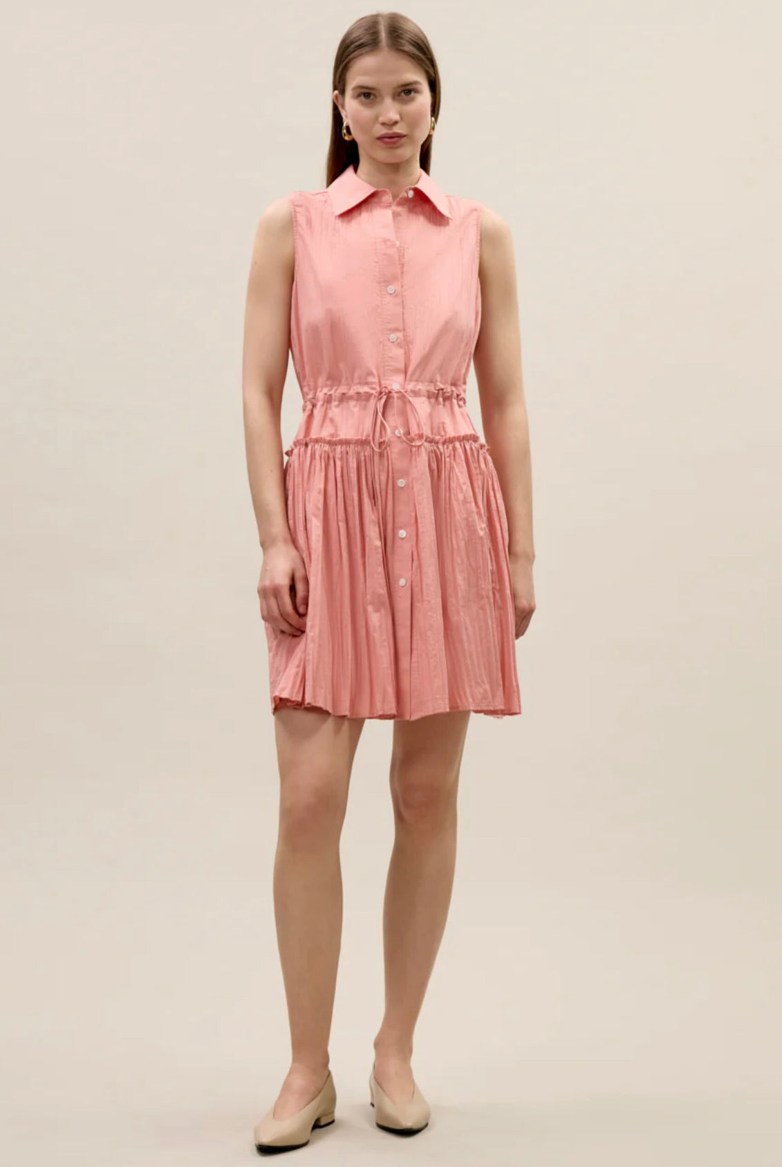 Marietta Shirt Dress in Sorbet