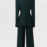 Naked Wardrobe Suiting Pinstripe Wide-Leg Pants