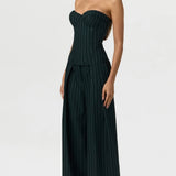Naked Wardrobe Suiting Pinstripe Wide-Leg Pants