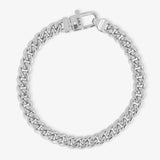 Melinda Maria Pave Julian Cuban Chain Bracelet in Silver