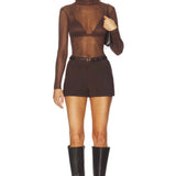 Naya Suede Leather Short