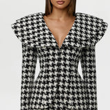 Naked Wardrobe Suiting Houndstooth Mini Skirt