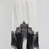 Third Form Visions Lace Hankerchief Skirt in Ivory & Black
