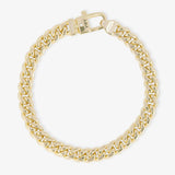 Melinda Maria Pave Julian Cuban Chain Bracelet in Gold