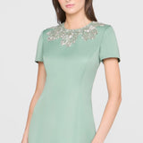 Theia Sorelia Floral Beaded Gown