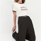 The Collegiate Ringer Tee in White Burgundy