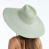 Wyeth Brie Wide Brim Wheat Straw Hat in Sage