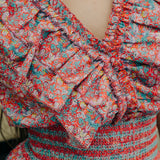 Azalea Midi Dress in Strawberry Thief Liberty Print