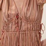 Celeste Striped Pleated Dress