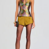 Retrofete Marie Short in Ochre