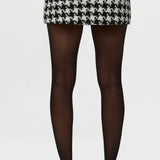 Naked Wardrobe Suiting Houndstooth Mini Skirt