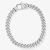 Melinda Maria Pave Julian Cuban Chain Bracelet in Silver