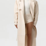 Naked Wardrobe Vegan Leather Trench Coat