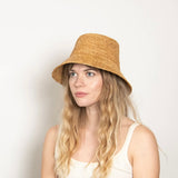 Wyeth Tali Raffia Bucket Hat in Camel