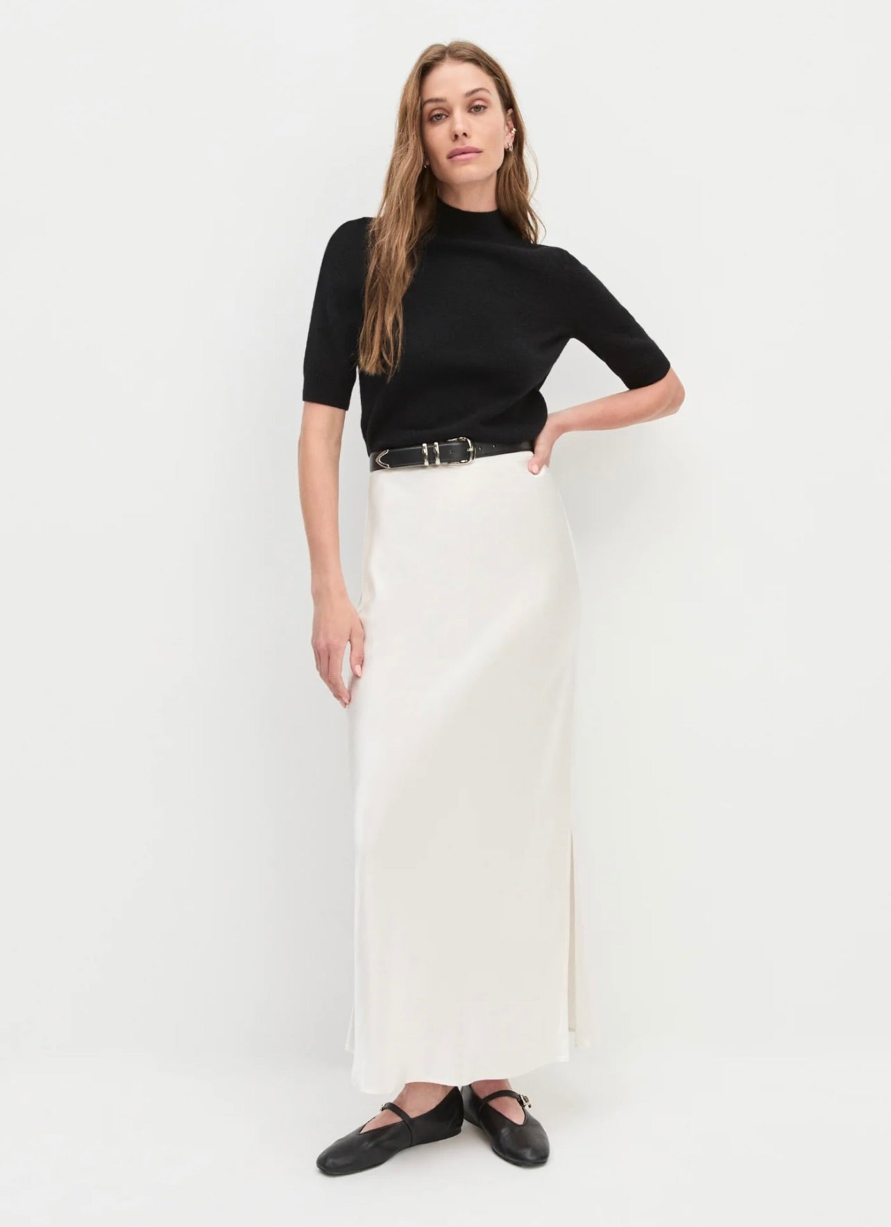 The Josie Long Skirt in Ivory
