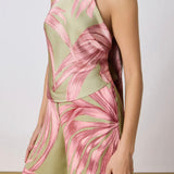 Rococo Sand Fawn Backless Halter Top