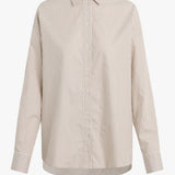 Favorite Daughter The Ex-Boyfriend Shirt in Soft Taupe Stripe