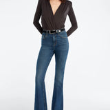 Favorite Daughter The Slinky Date Blouse in Espresso
