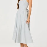 ASTR The Label Vinya Plaid Bow-Back Midi Dress