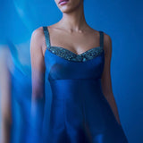 Theia Alba Peek A Boo A Line Gown