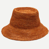 Wyeth Tali Raffia Bucket Hat in Rust