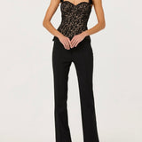 ASTR the Label Donne Floral Lace Bustier Top