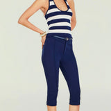 SEROYA Danie Knit Tank in Navy Eggshell