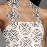 Elliatt Lia Fit & Flare Halter Mini Dress