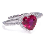 Vitalita Angels Lusso Cuore Ruby Ring 925