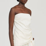 THIRD FORM Obscura Pinstripe Strapless Top