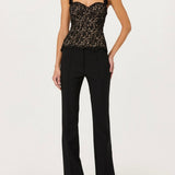 ASTR the Label Donne Floral Lace Bustier Top