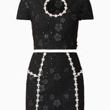 Ellouise Embellished Tweed Top