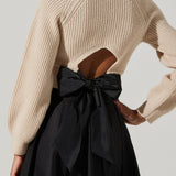 Eila Contrast Bow Back Sweater