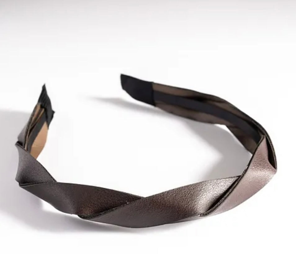 Twisted Vegan Leather Headband