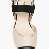 NeroGiardini Pointed-Toe Flats in Black Beige